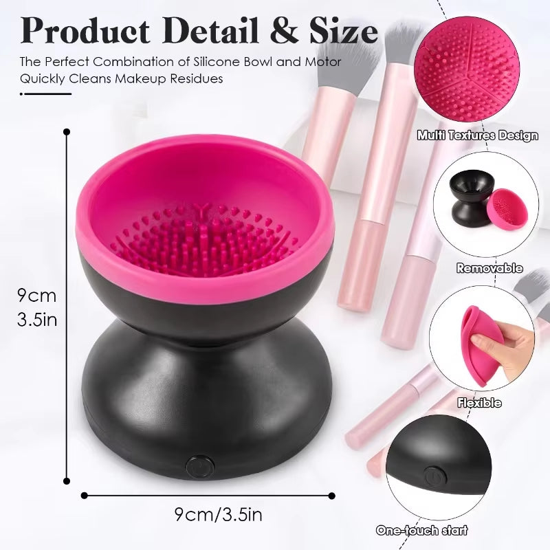 Portable USB Makeup Brush Cleaner Machine Silicone Electric Cosmetic Brushes Clean Dryer Tool Automatic Wash Makeup Tools