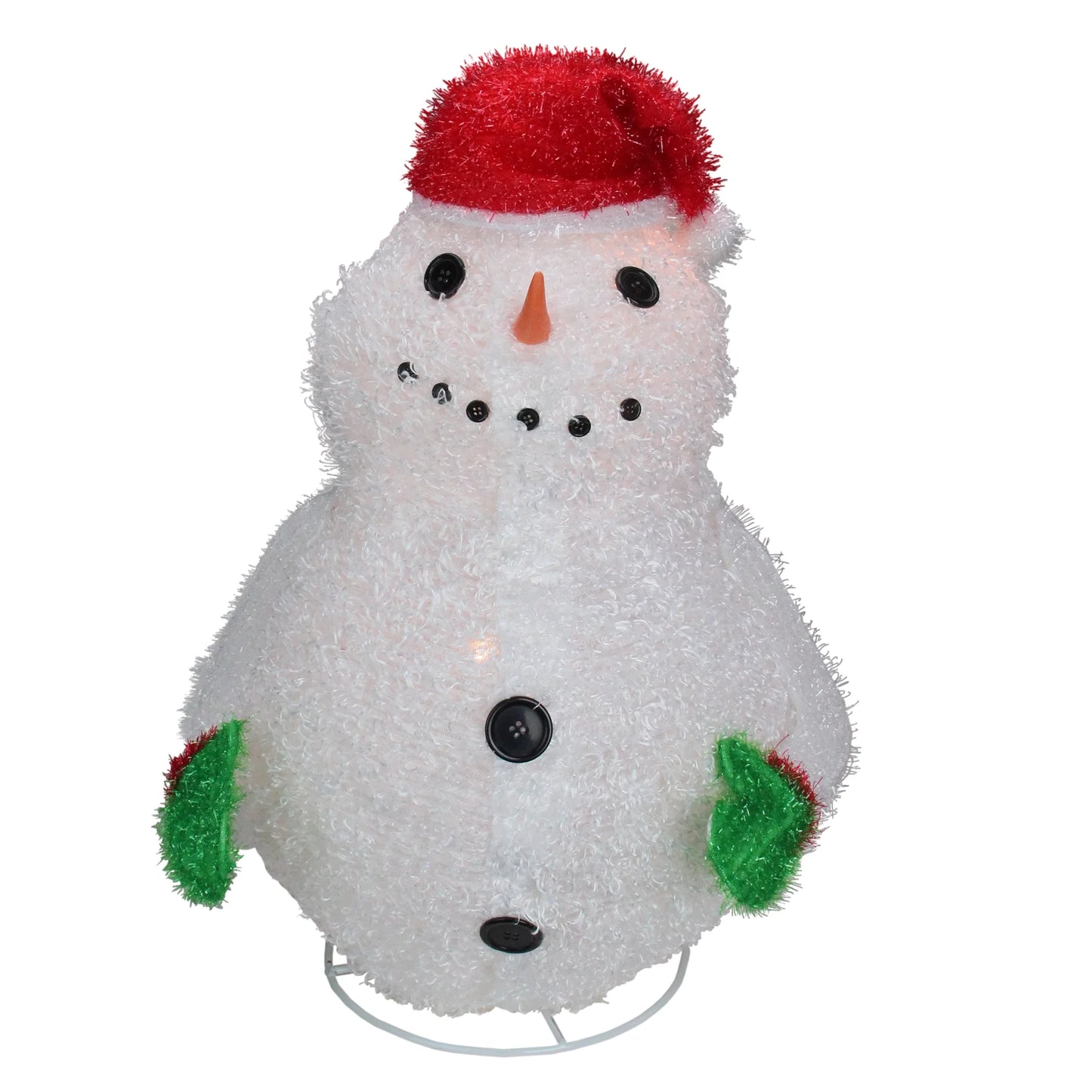 Pre-Lit Snowman Outdoor Christmas Decoration - 24" - Clear Lights