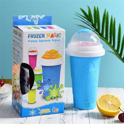 Homemade Smoothie Cup Quick-Frozen Ice Cream Milkshake Bottle Summer DIY Juice Iced Cup Freezed Portable Squeeze Slushie Cups